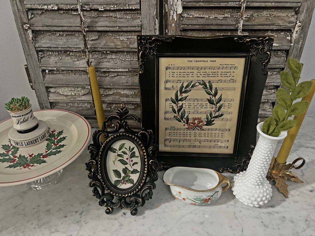thrifting for Christmas Decor