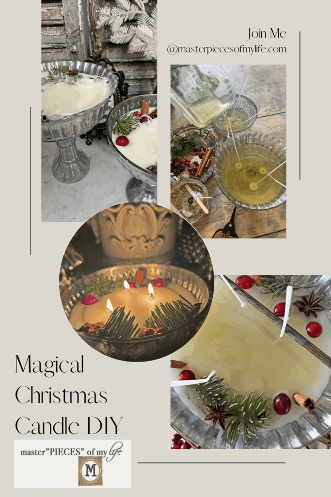 Christmas candle DIY Pinterest