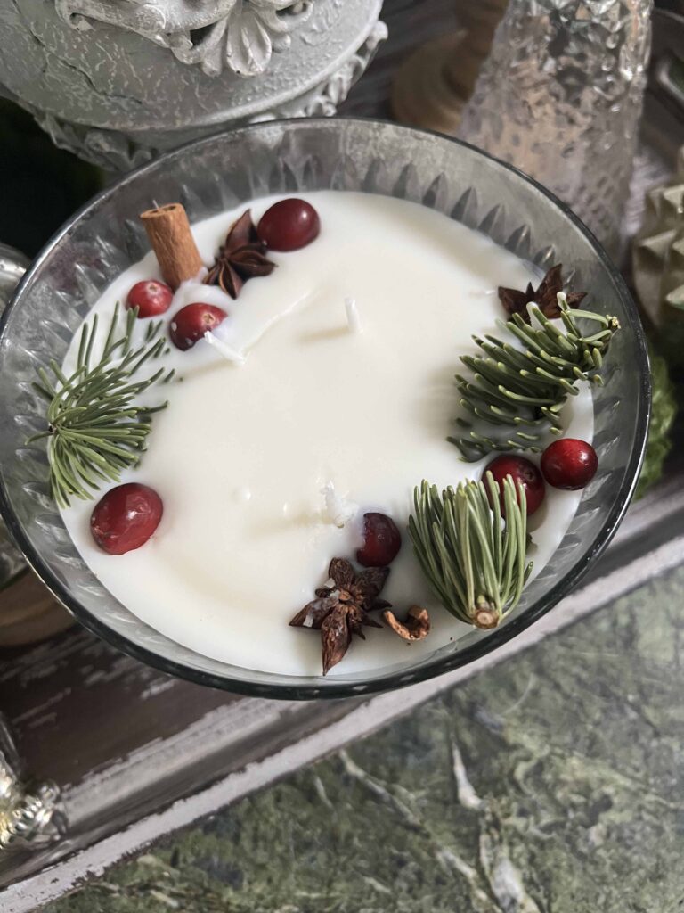 Christmas candle DIY