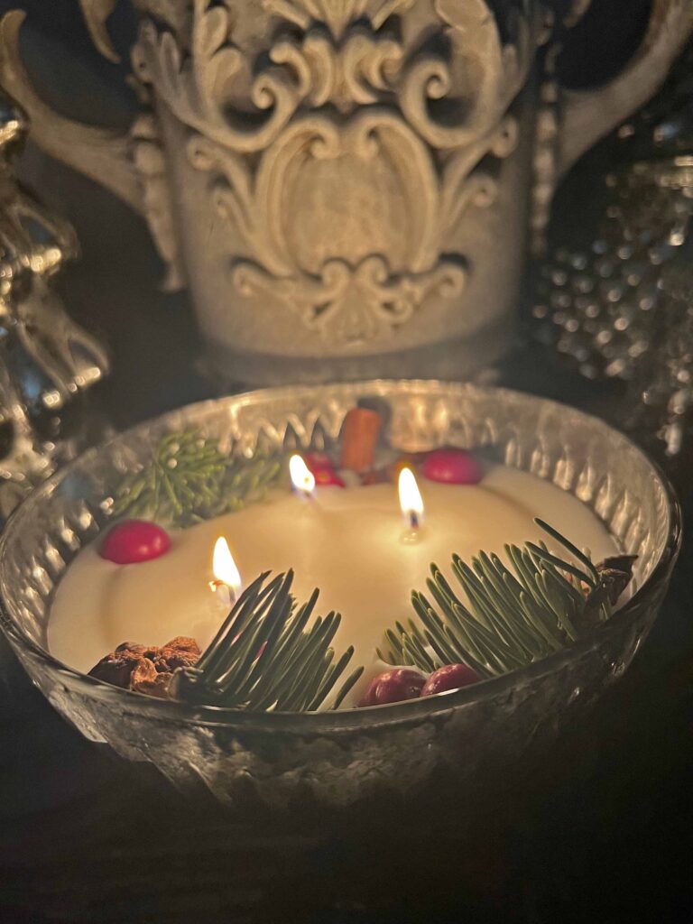 Christmas candle DIY