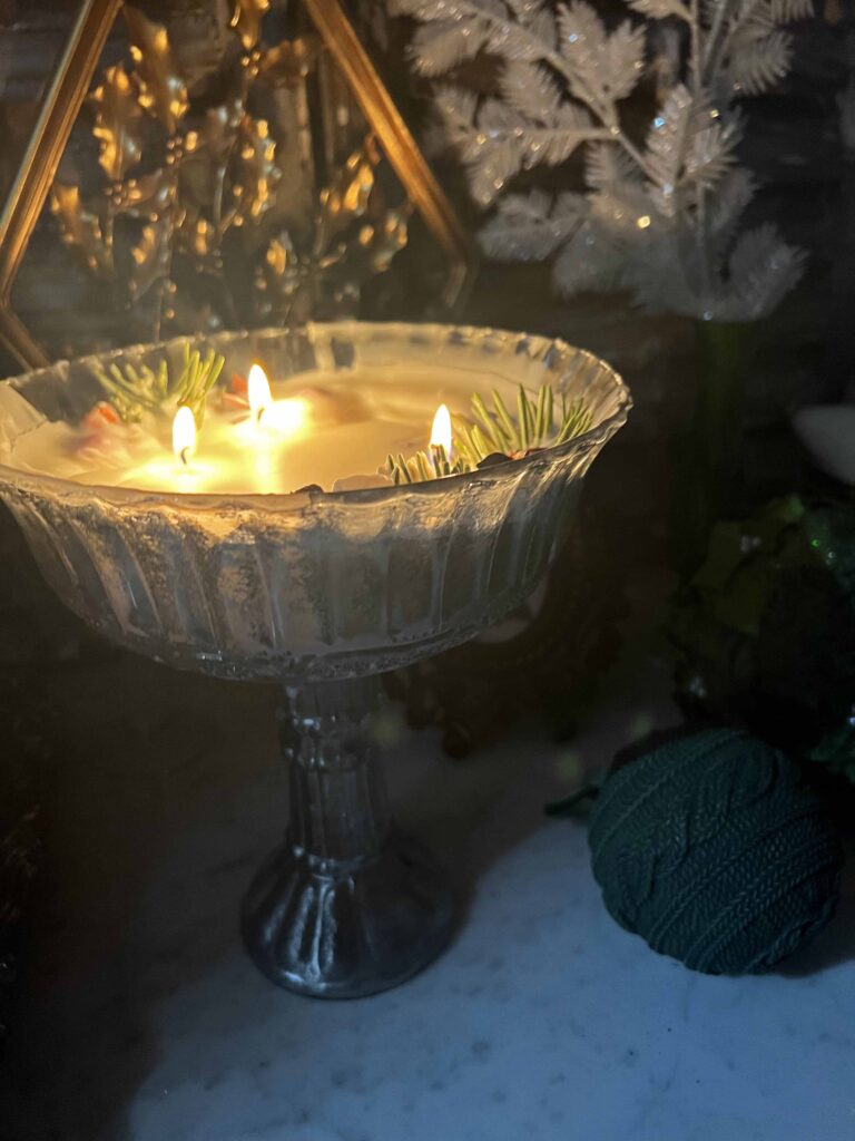 Christmas candle DIY