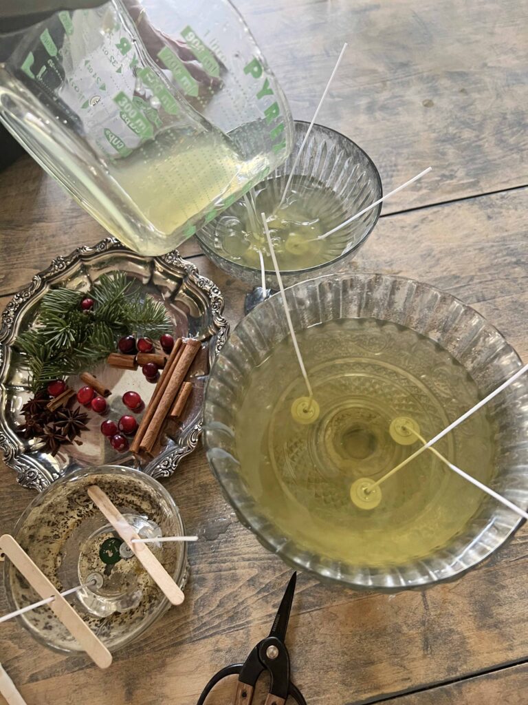 Christmas candle DIY