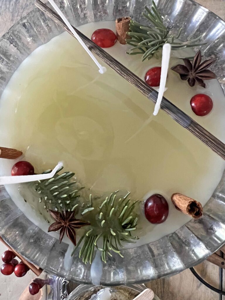 Christmas candle DIY