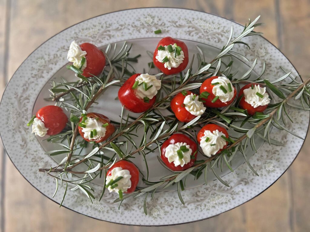 silky stuffed cherry peppers recipe