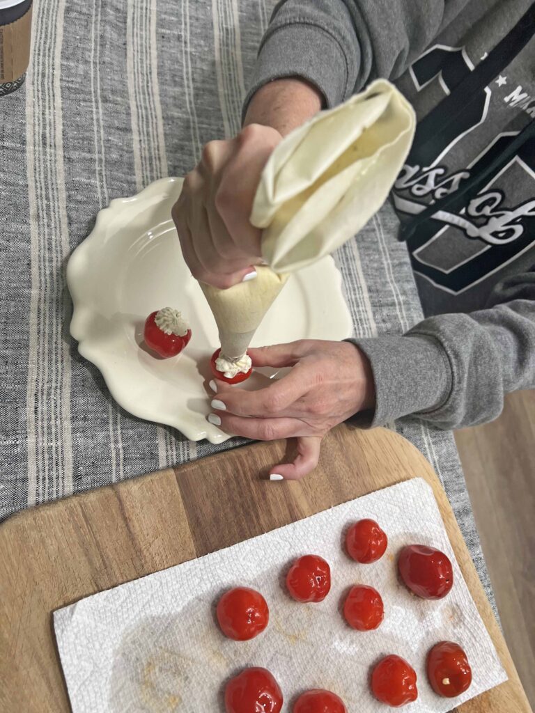 silky stuffed cherry peppers recipe