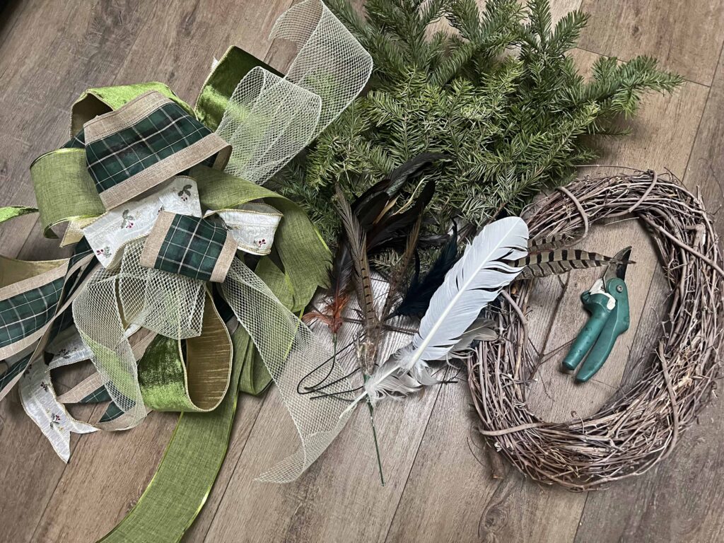 Christmas rustic wreath DIY