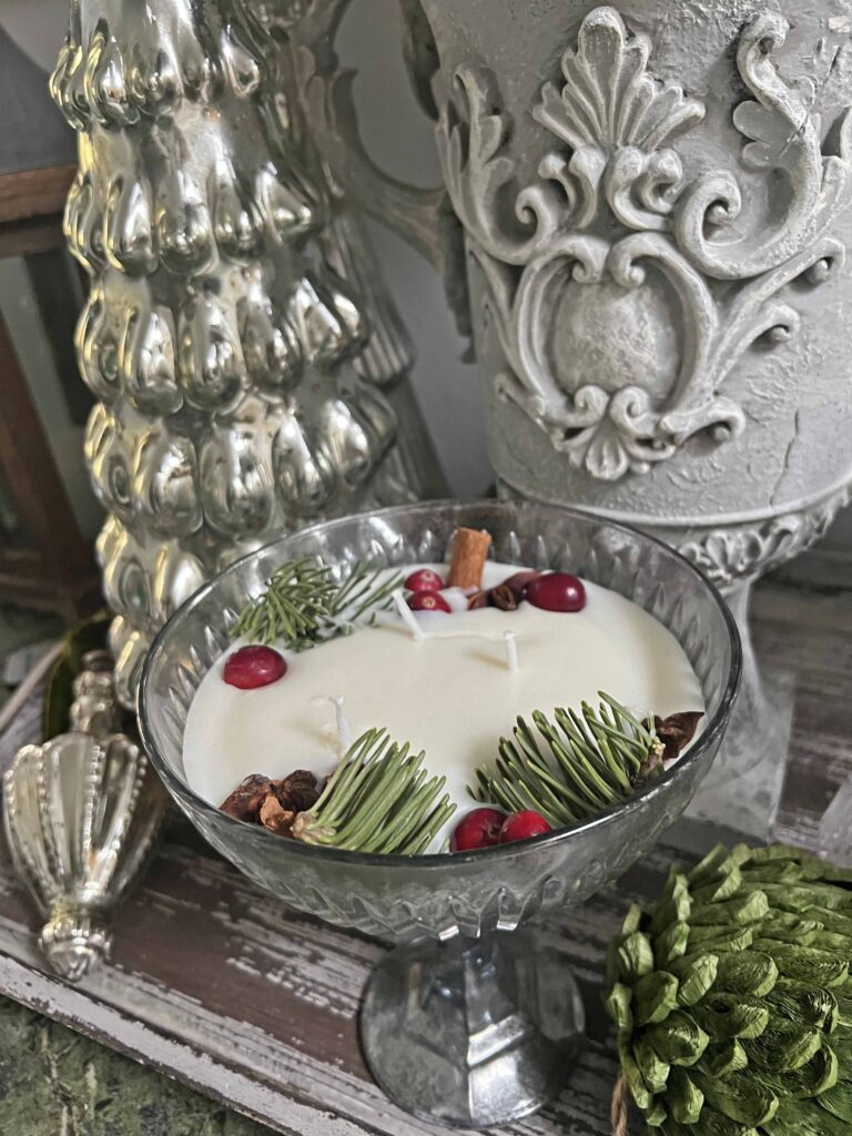 shiny and bright Christmas foyer