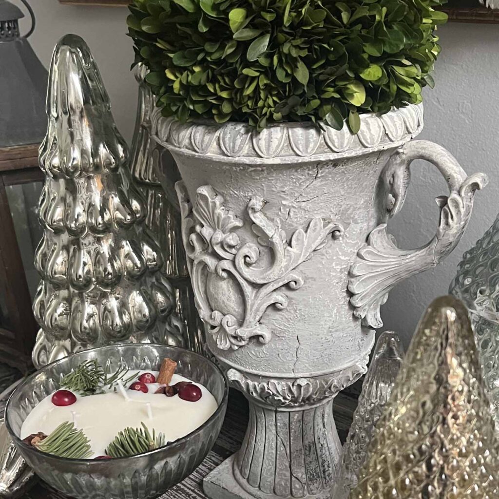 shiny and bright Christmas foyer