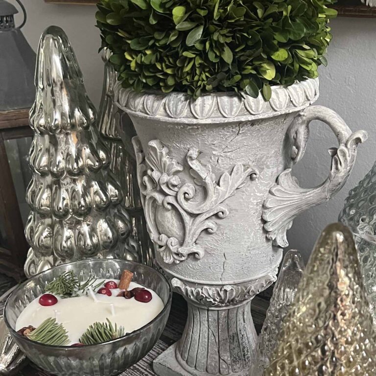 Shiny and Bright Christmas Foyer Decor