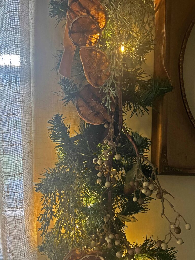 how to layer & style holiday garland