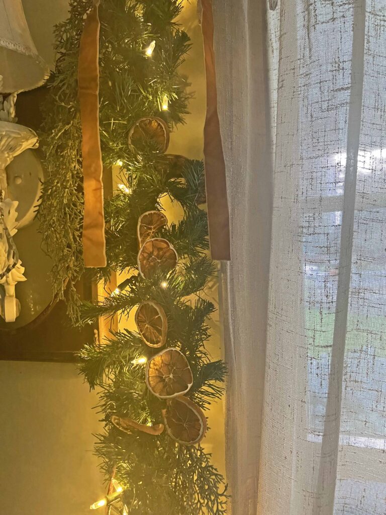 how to layer & style holiday garland