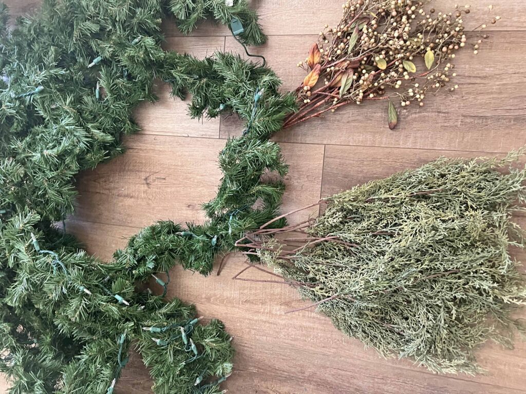 how to layer & style holiday garland