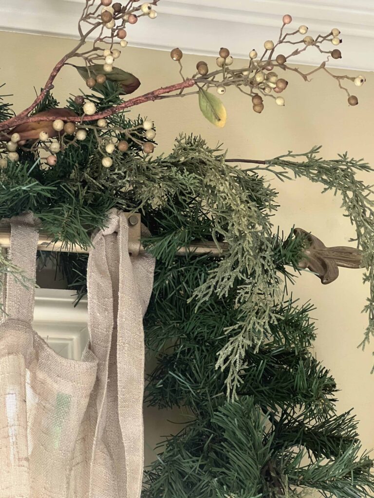 how to layer & style holiday garland