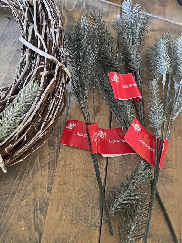 faux gingerbread snowflake wreath DIY