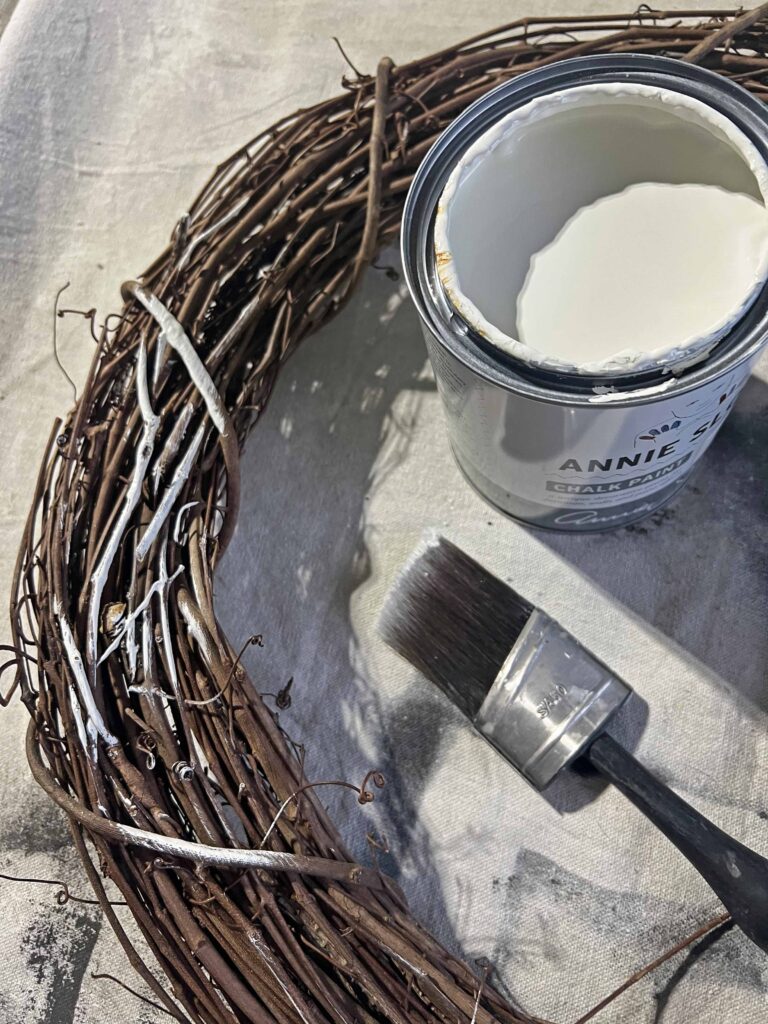 faux gingerbread snowflake wreath DIY