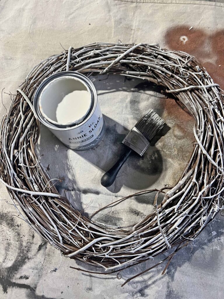 faux gingerbread snowflake wreath DIY