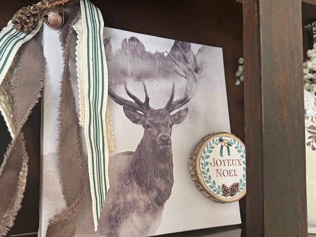 Dollar Tree stag canvas glow-up