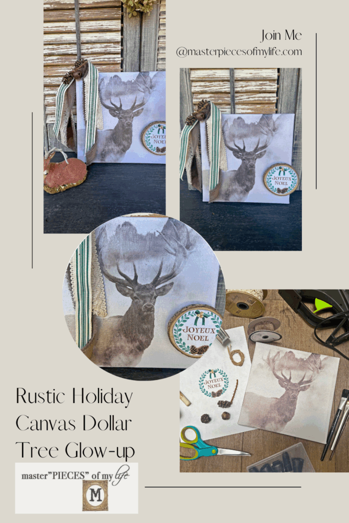 stag Dollar Tree canvas glow-up Pinterest