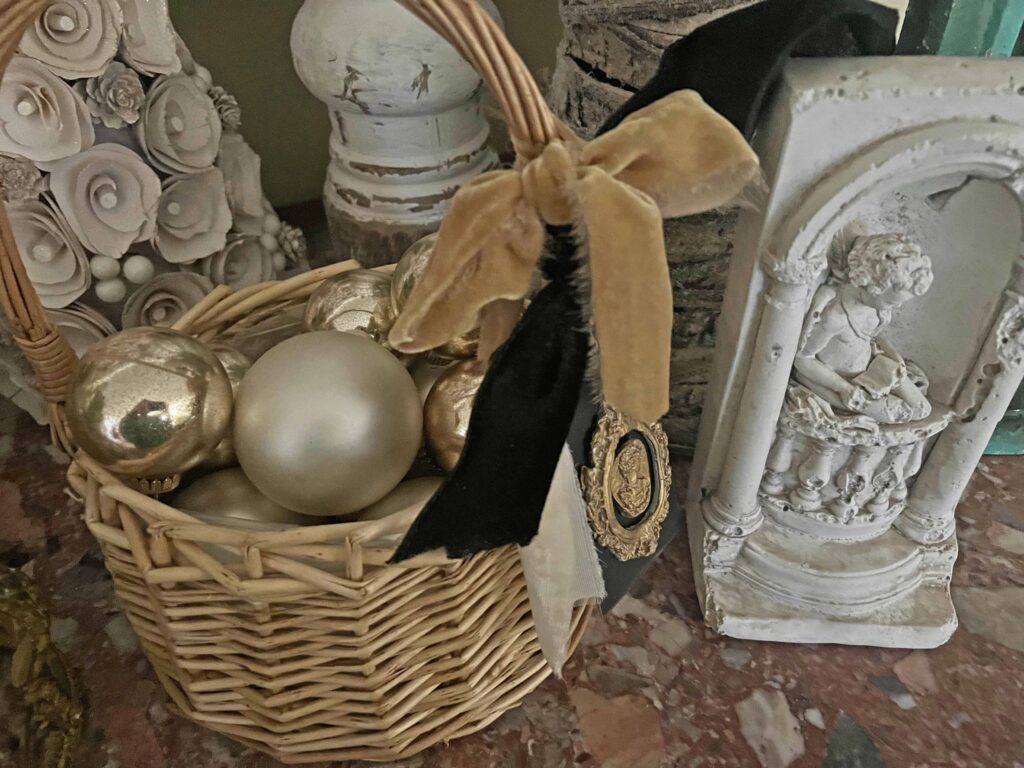 thrifted finds styled for Christmas