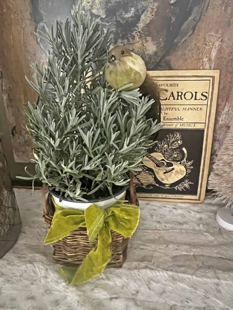 thrifted finds styled for Christmas