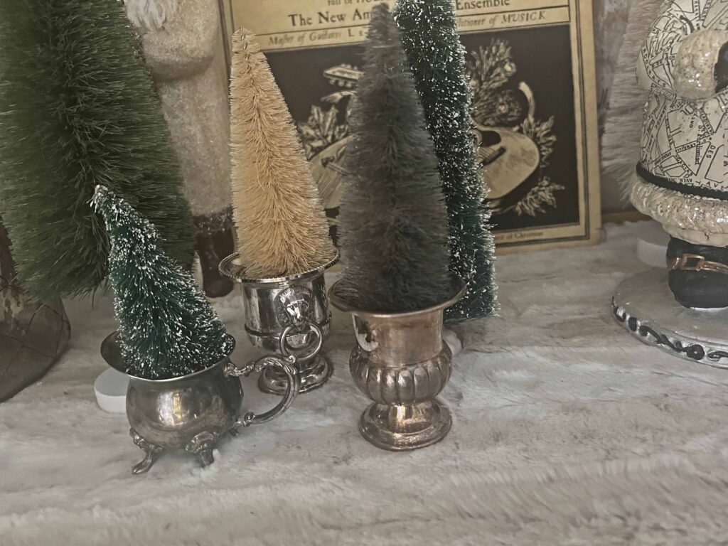 thrifted finds styled for Christmas