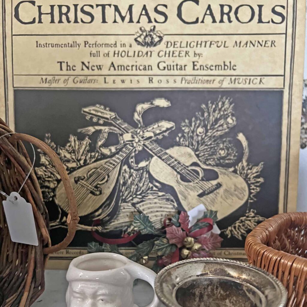 thrifted finds styled for Christmas