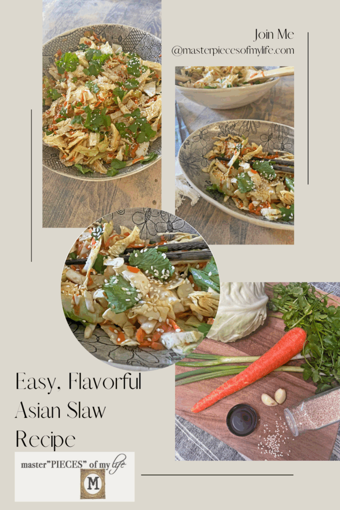 Asian slaw easy flavorful recipe Pinterest