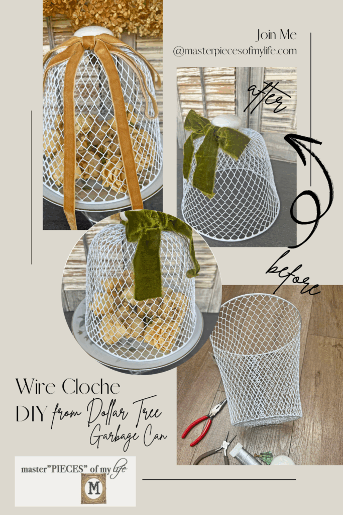 wire cloche DIY from DT garbage can Pinterest