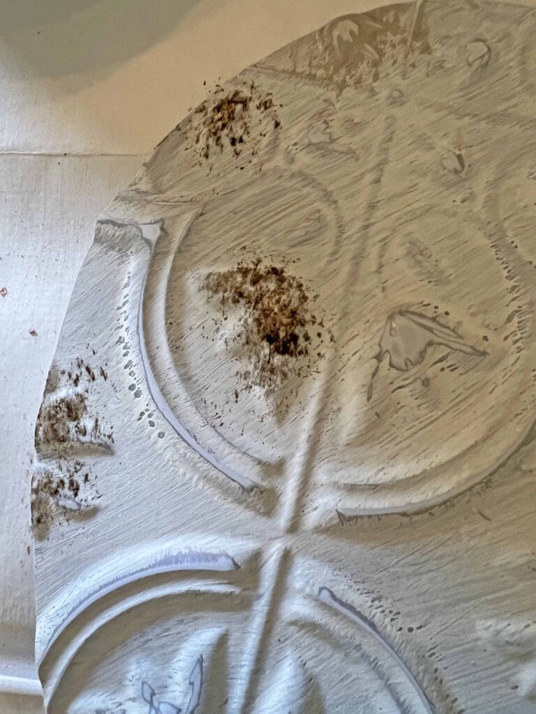 faux tin tile heart DIY