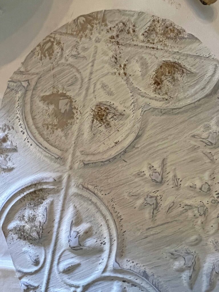 faux tin tile heart DIY