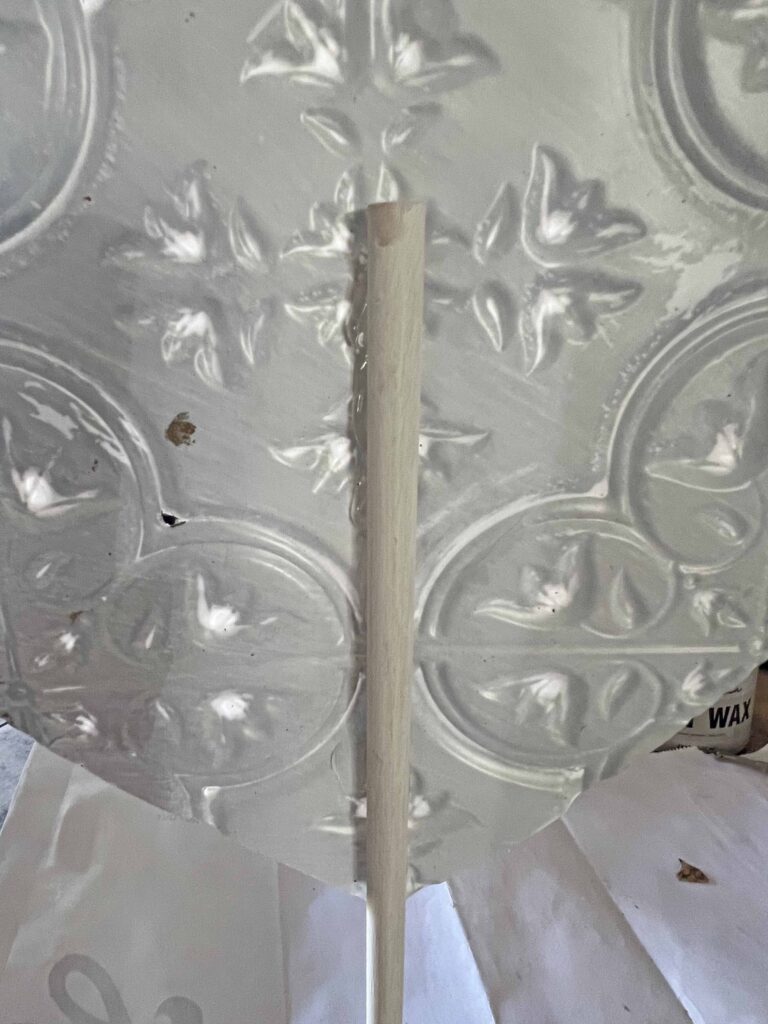 faux tin tile heart DIY