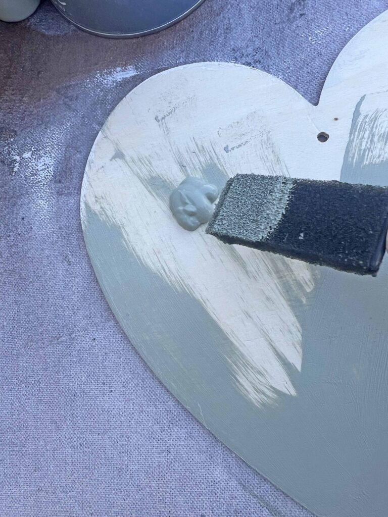 faux tin tile heart DIY