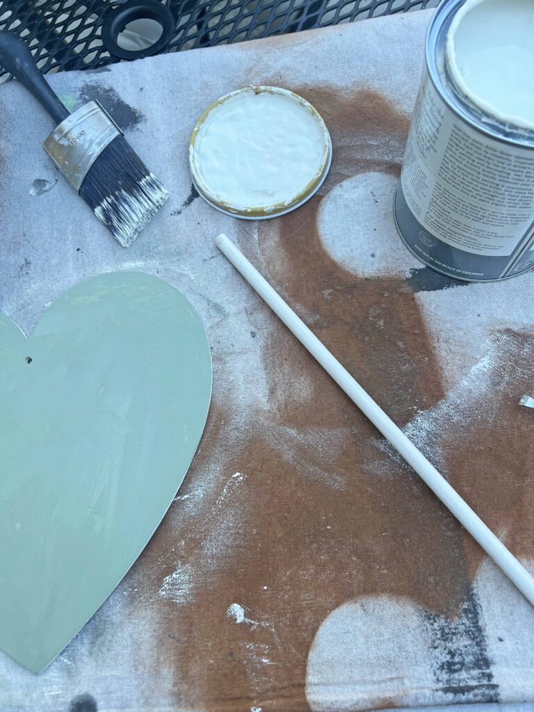 faux tin tile heart DIY