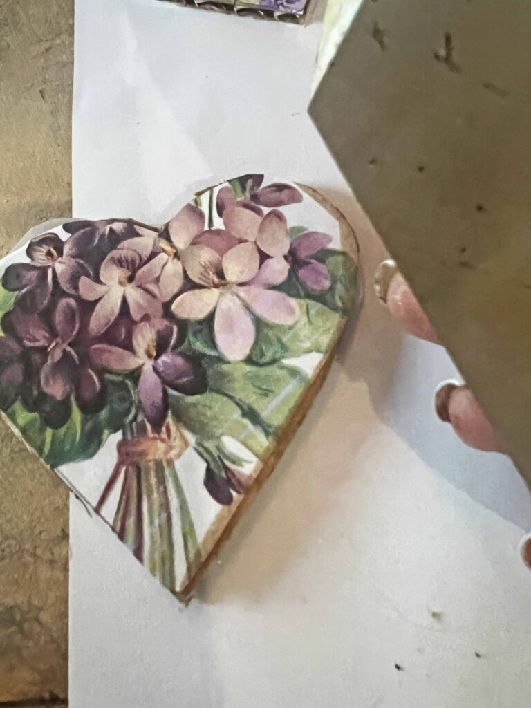 Purple Heart flower ornaments DIY