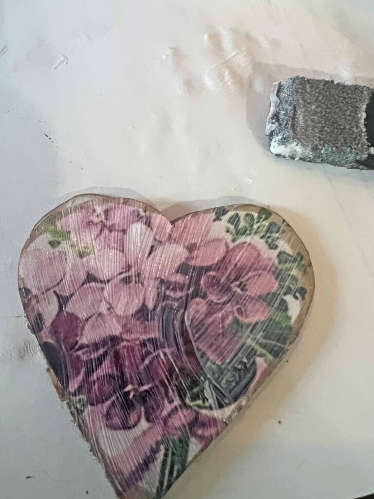 Purple Heart flower ornaments DIY