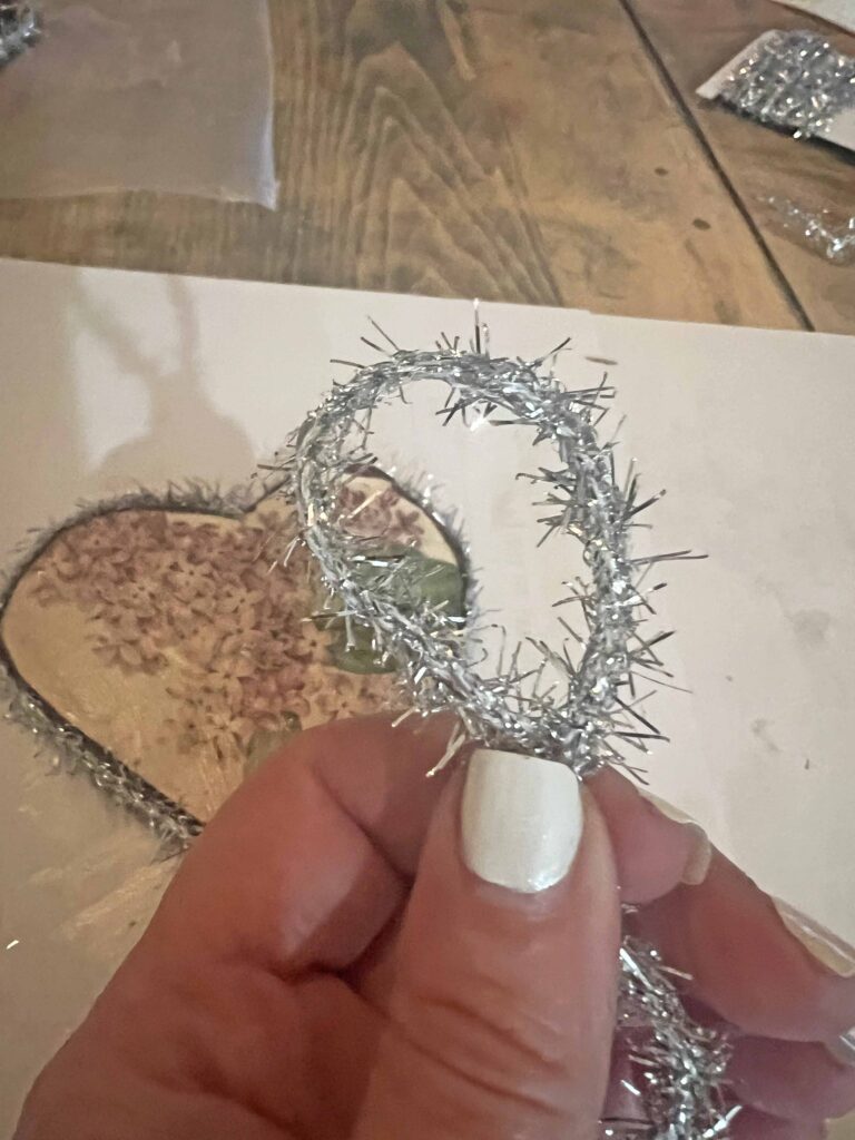 Purple Heart flower ornaments DIY