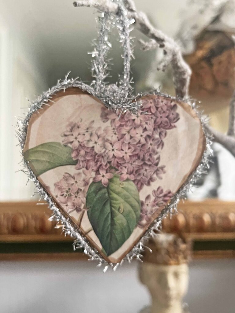 Purple Heart flower ornaments DIY