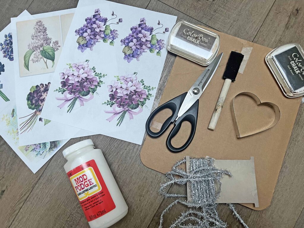 Purple Heart flower ornaments DIY