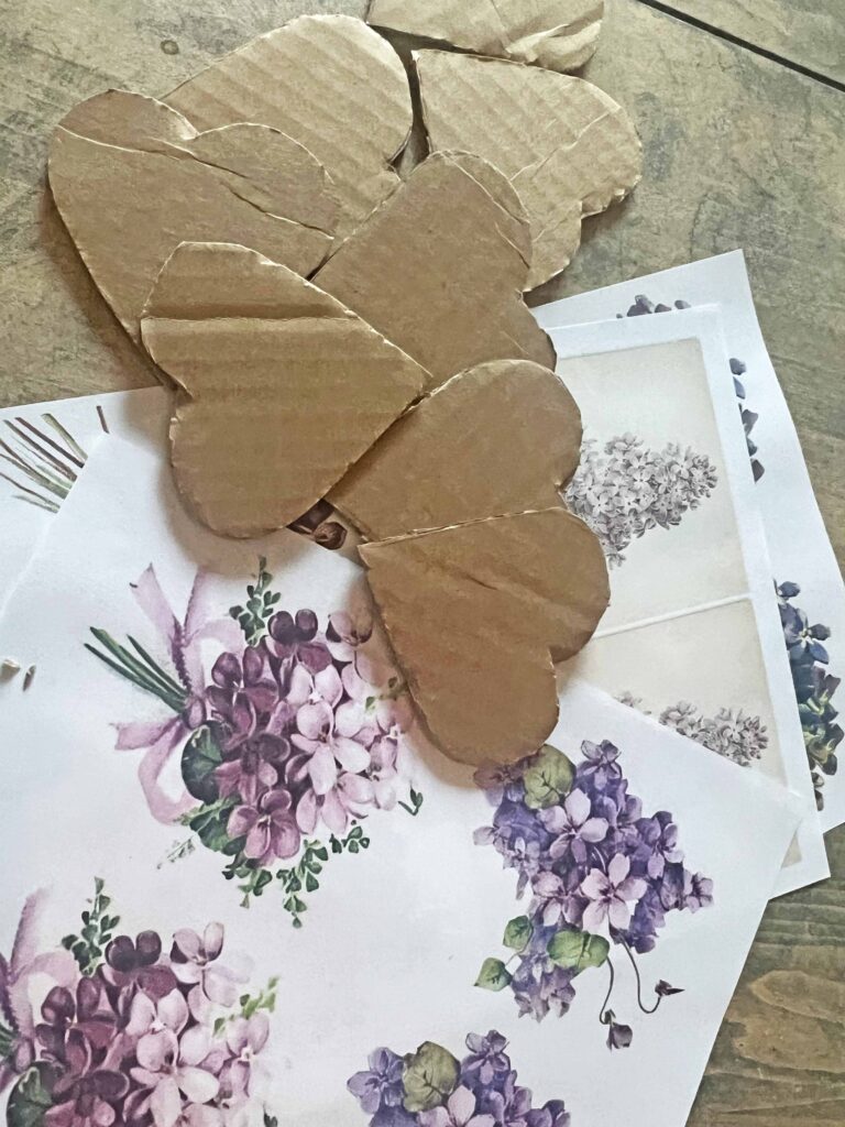 Purple Heart flower ornaments DIY