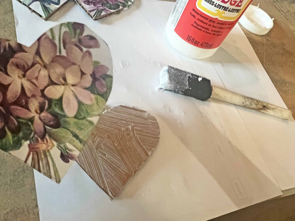 Purple Heart flower ornaments DIY