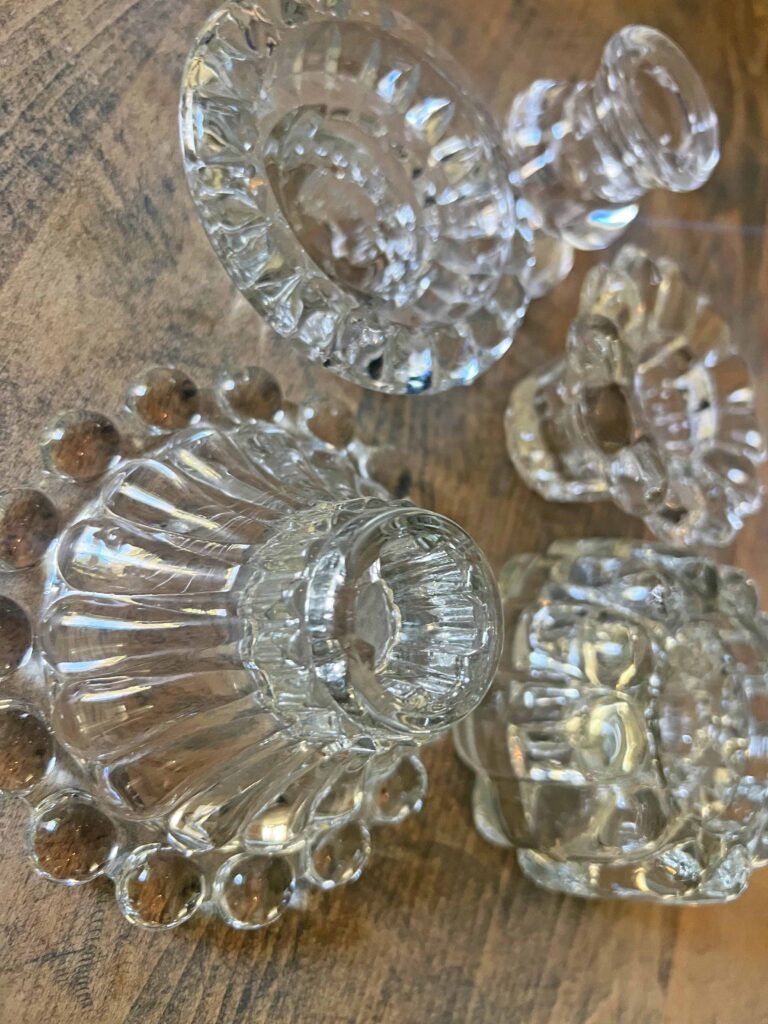 how to stain thrifted glassware valentines