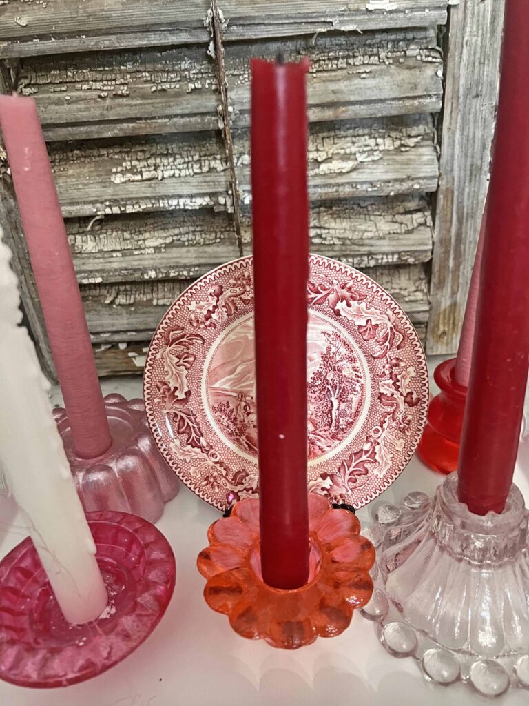 how to stain thrifted glassware valentines