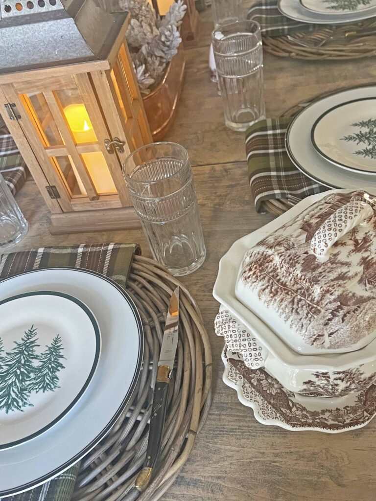 winter cozy rustic table