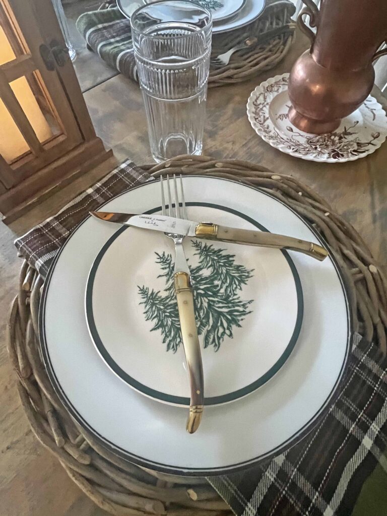 winter cozy rustic table