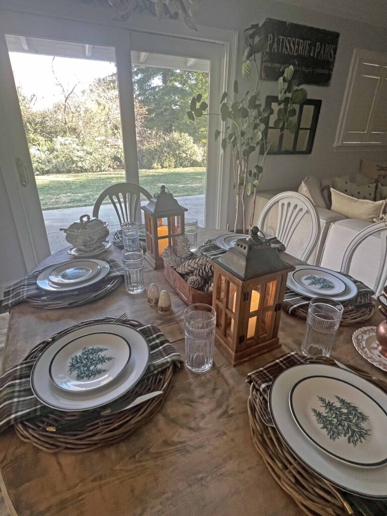 winter cozy rustic table