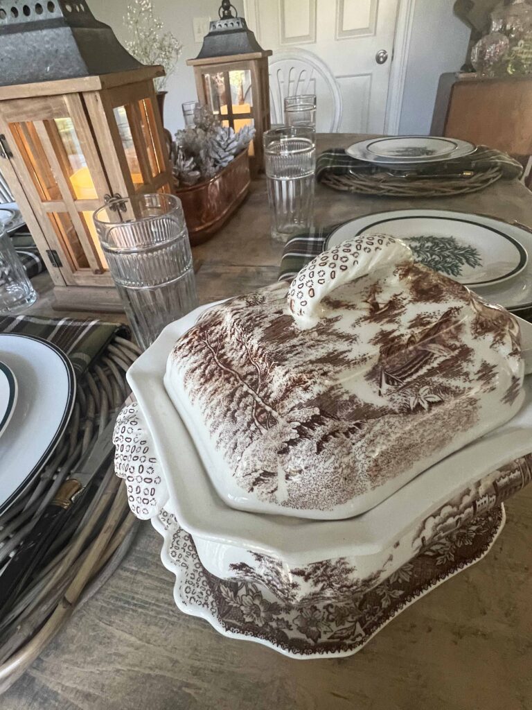 winter cozy rustic table