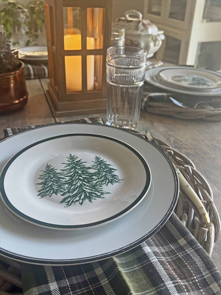 winter cozy rustic table