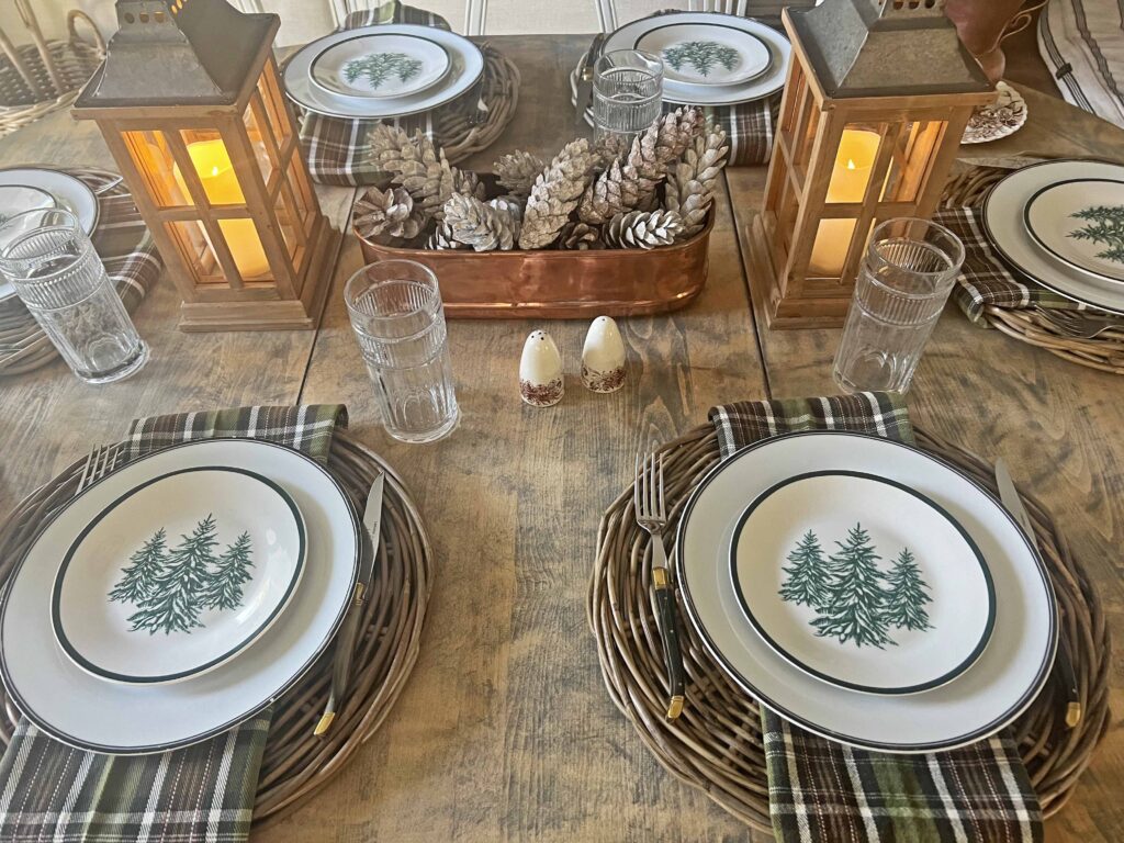winter cozy rustic table