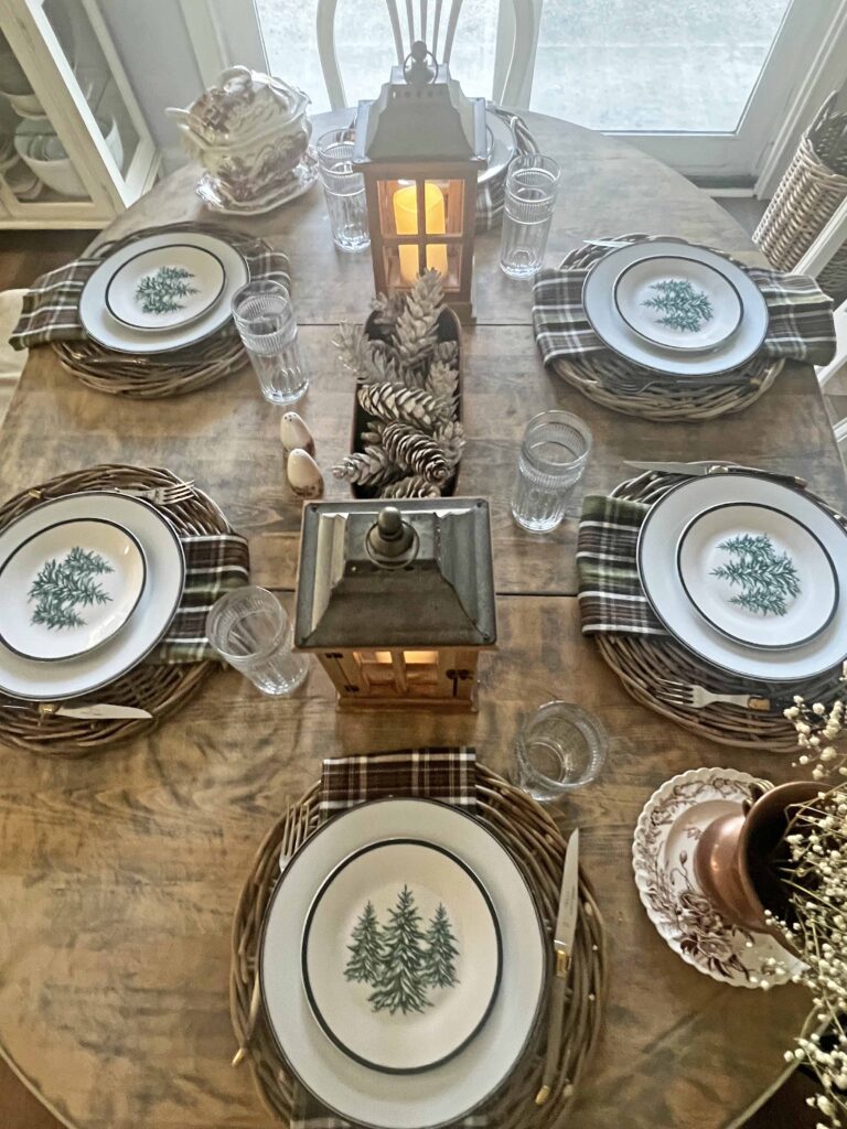 winter cozy rustic table