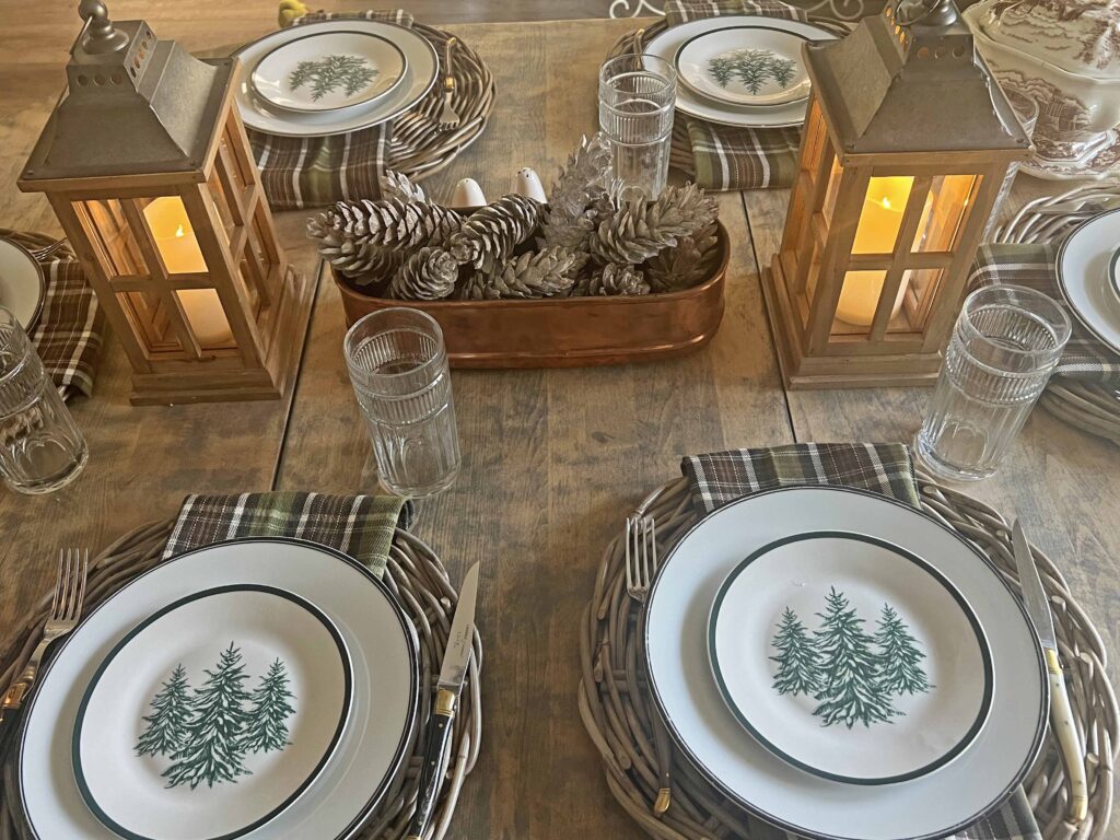 winter cozy rustic table